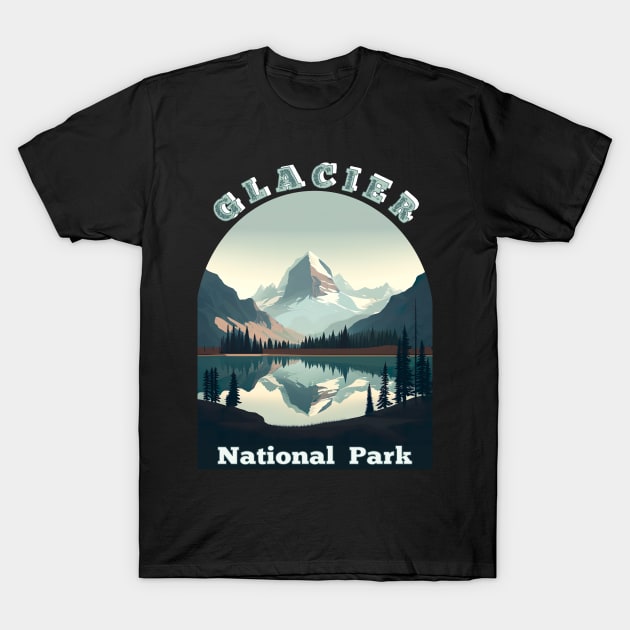 Glacier National Park T-Shirt by AtkissonDesign